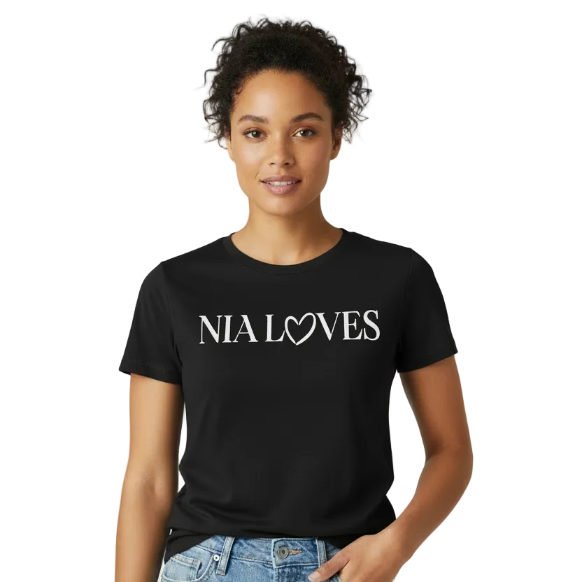 Nia Loves Adult Signature Logo T Shirt