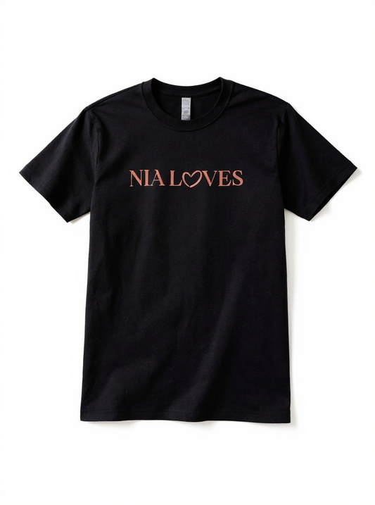 Nia Loves Adult Signature Logo T Shirt