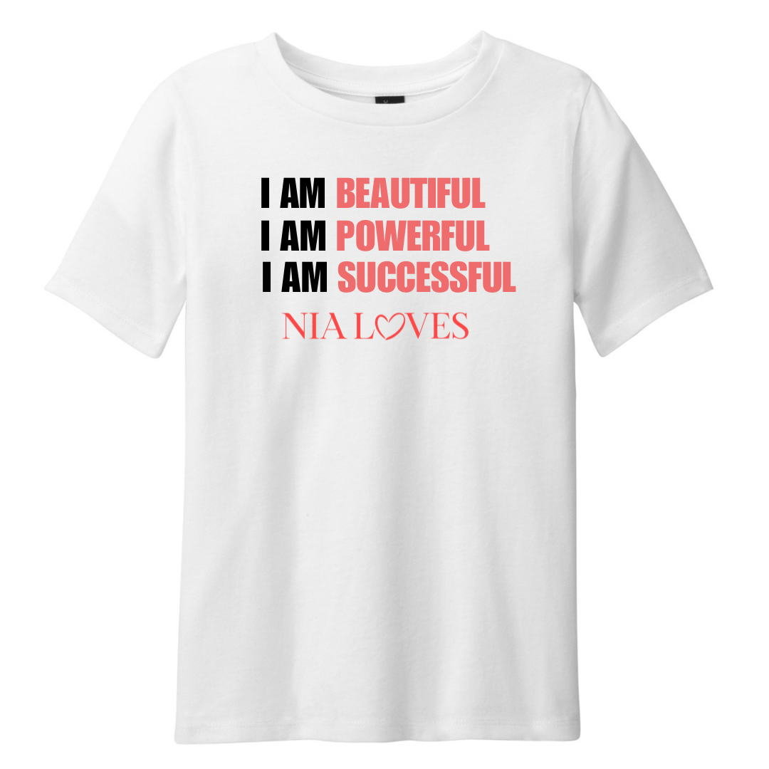NIA LOVES YOUTH EMPOWERMENT TEES