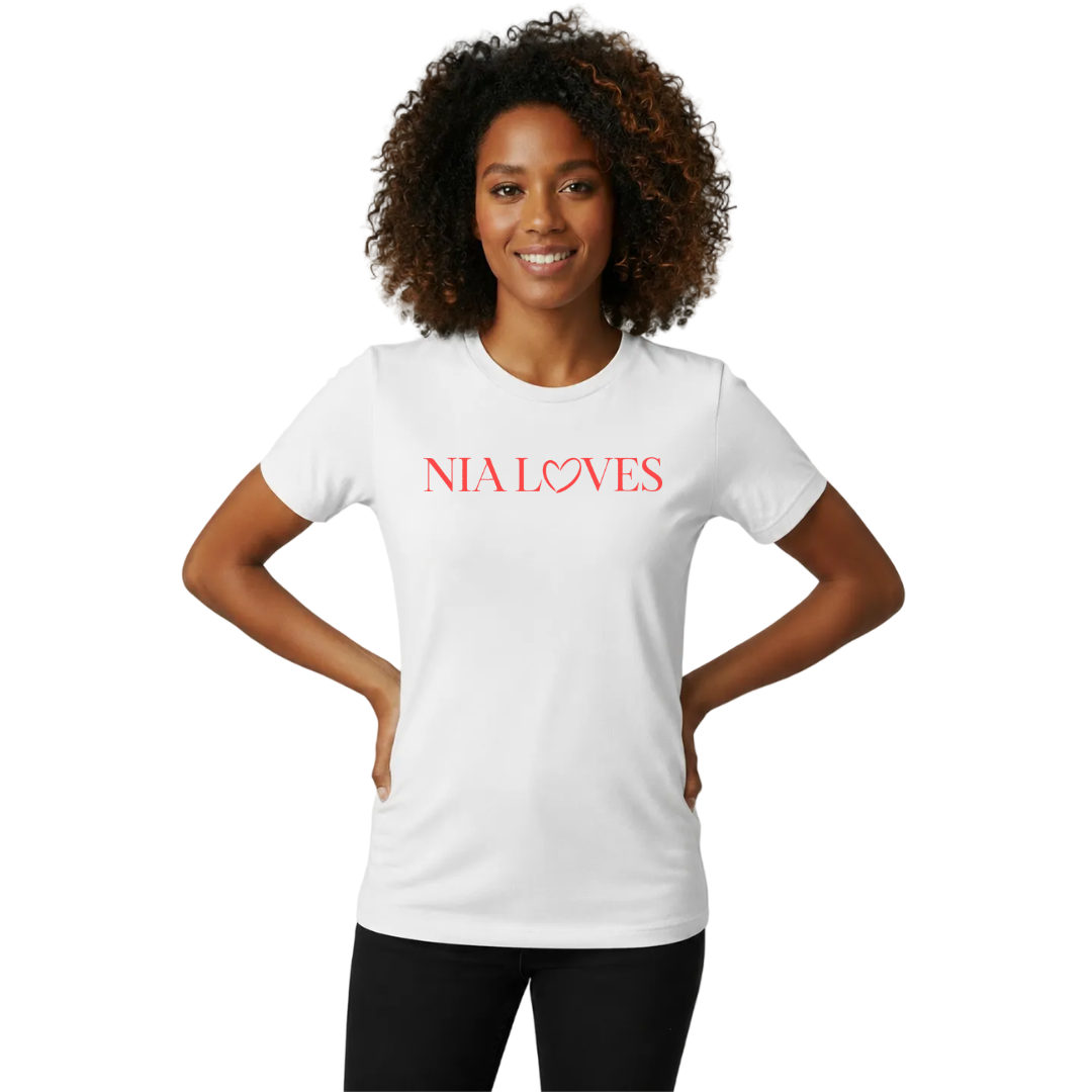 Nia Loves Adult Signature Logo T Shirt